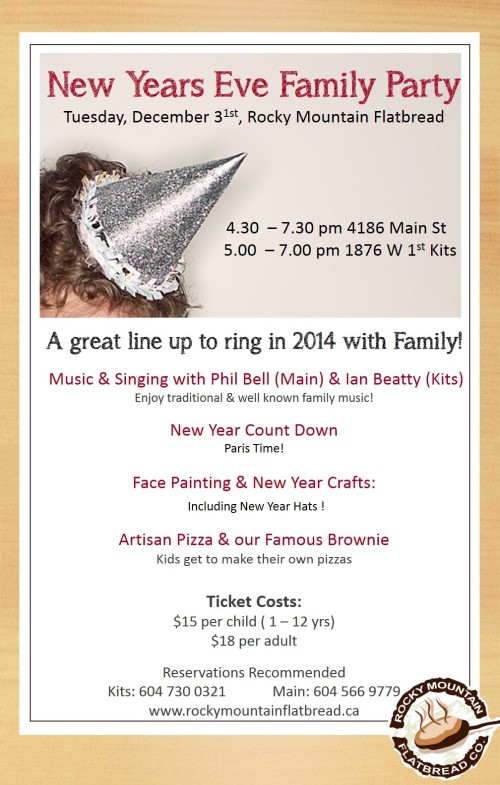 Join Us for a New Years Celebration - Family Style!